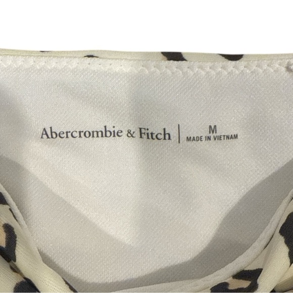 EUC - Abercrombie & Fitch High Waisted One Shoulder Bikini - Cheetah - Medium - Picture 5 of 6